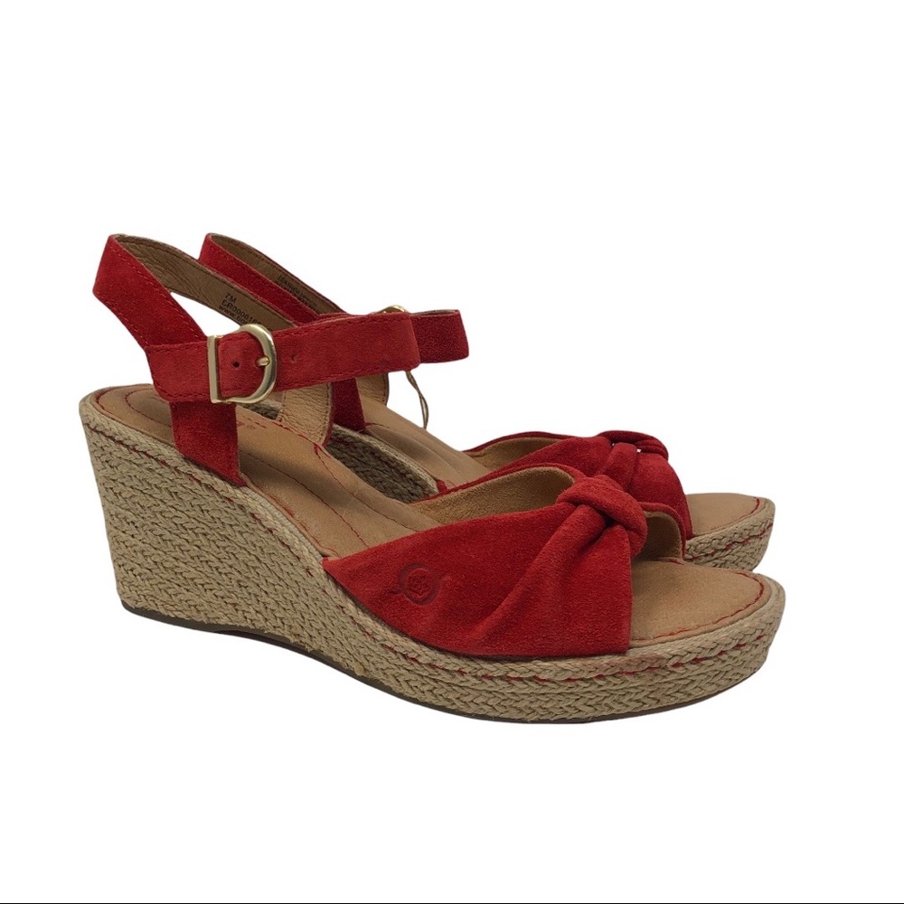 Born Red Wedge Sandals
